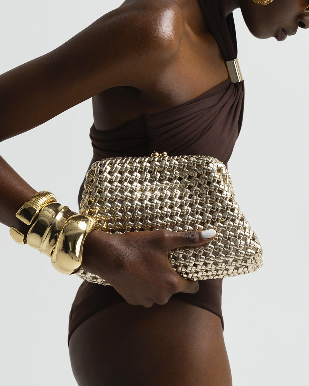 MADELINE CLUTCH BAG - GOLD METALLIC-Handbags-Billini-BILLINI USA