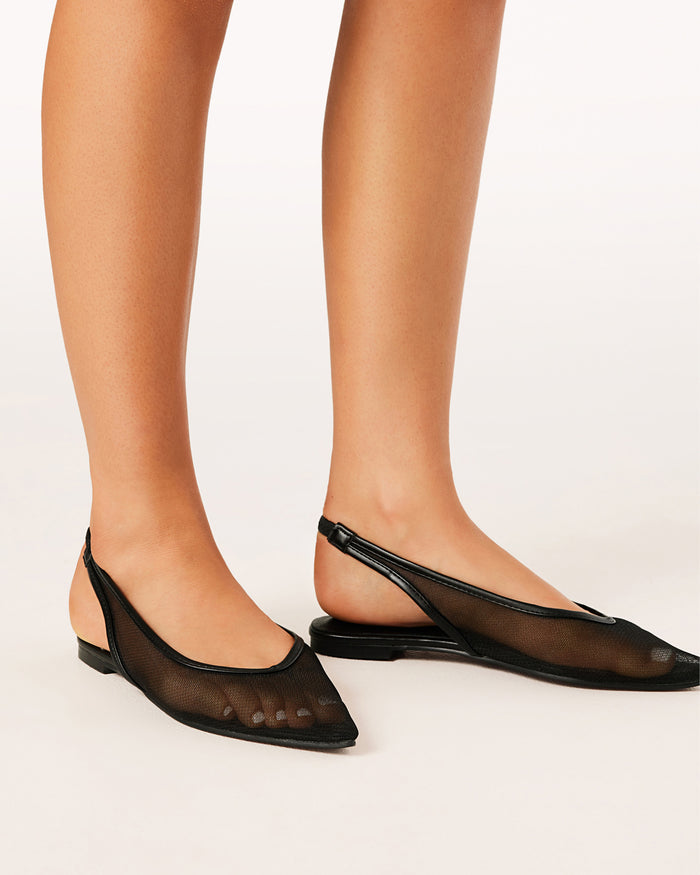 MARGOT - BLACK MESH-Flats-Billini-BILLINI USA