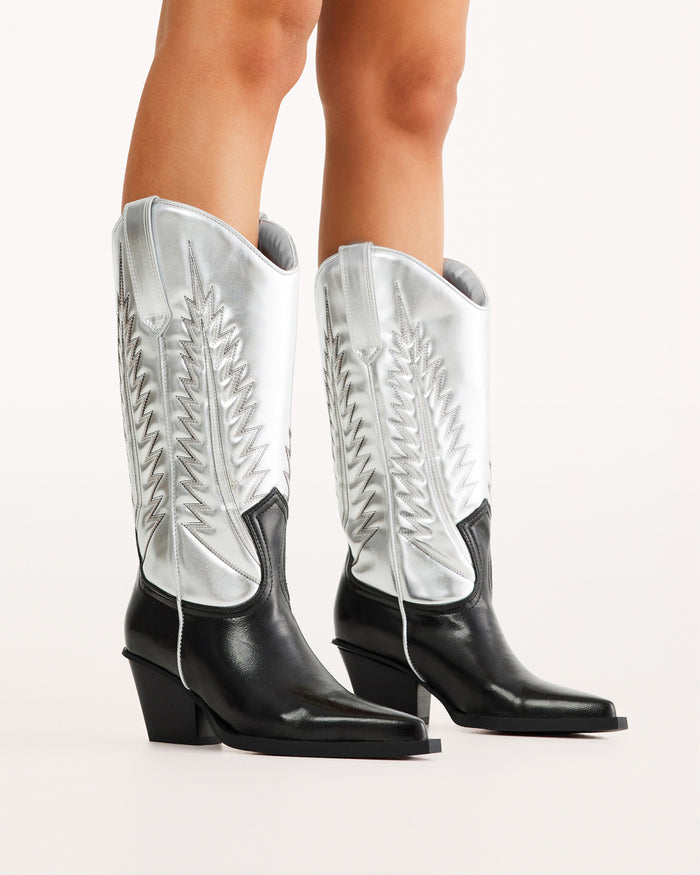 MARMALADE - BLACK-SILVER METALLIC-Boots-Billini-BILLINI USA