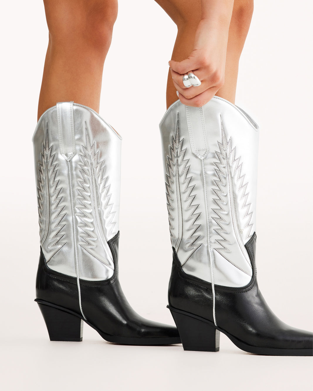 MARMALADE - BLACK-SILVER METALLIC-Boots-Billini-BILLINI USA
