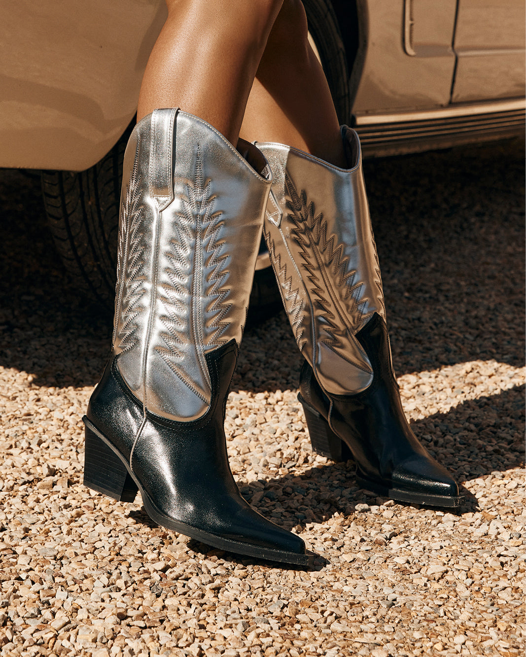 MARMALADE - BLACK-SILVER METALLIC-Boots-Billini-BILLINI USA