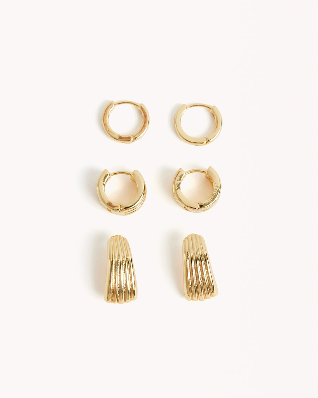 MILEY 3 PACK EARRINGS - GOLD PLATED 18K-JEWELLERY-Billini-BILLINI USA