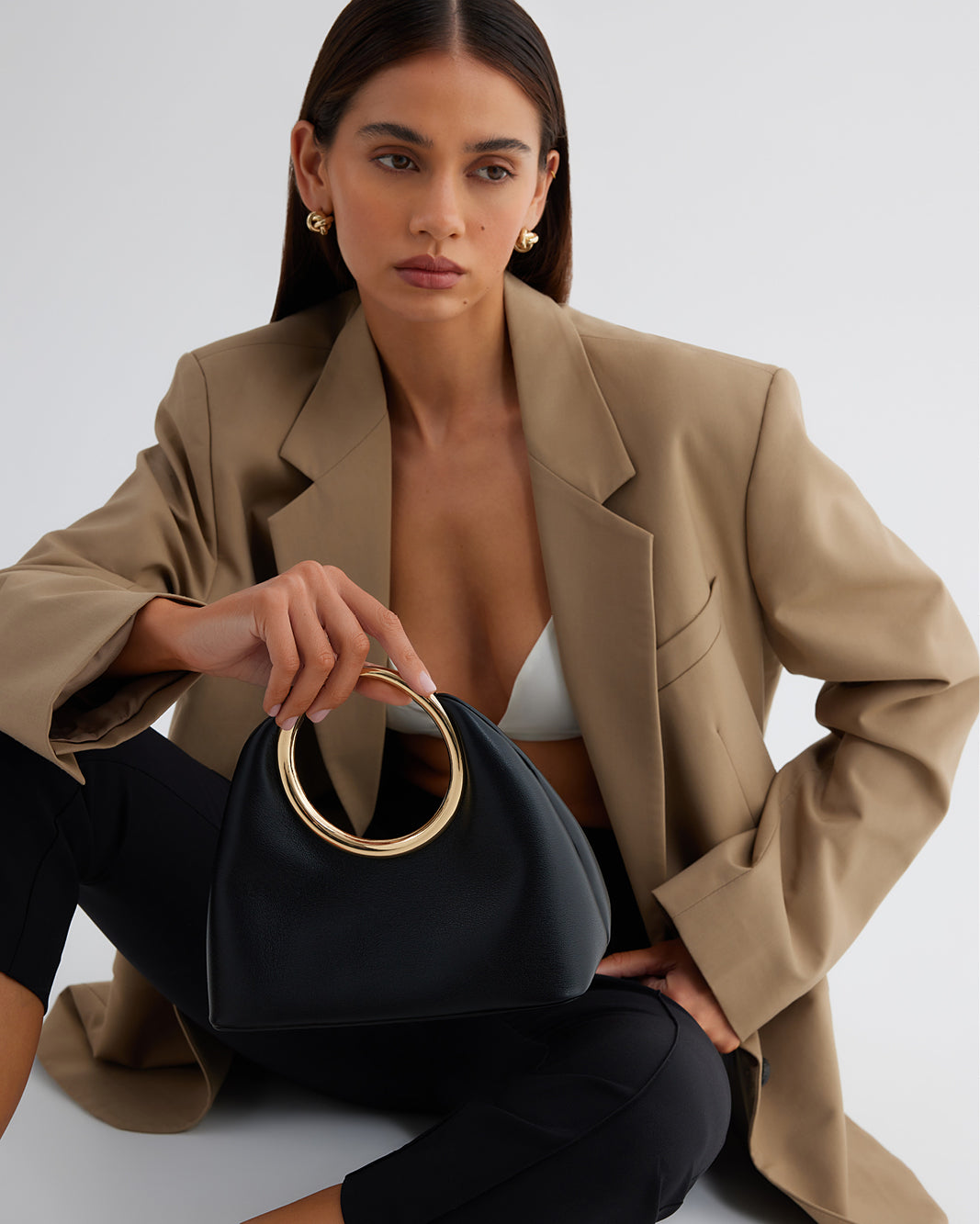 MONROE HANDLE BAG - BLACK-Handbags-Billini-BILLINI USA