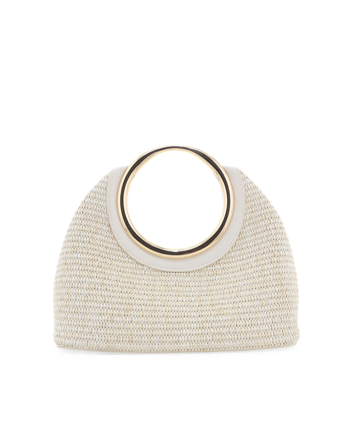 MONROE RAFFIA HANDLE BAG - CREAM RAFFIA-BONE-Handbags-Billini-BILLINI USA