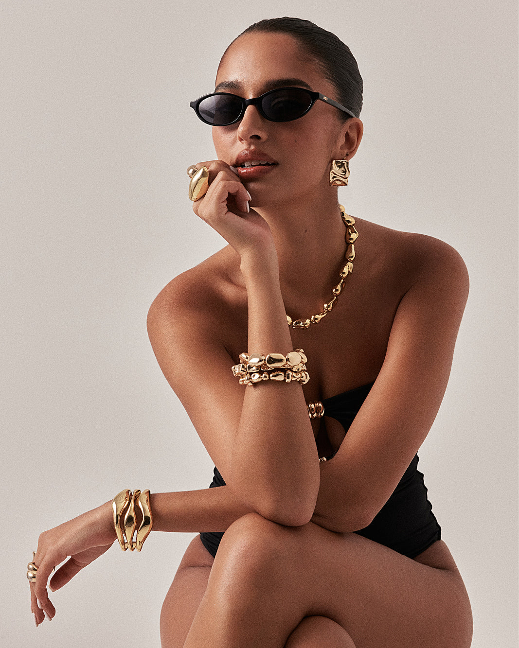 NINA NECKLACE - GOLD PLATED 18K-JEWELLERY-Billini-BILLINI USA