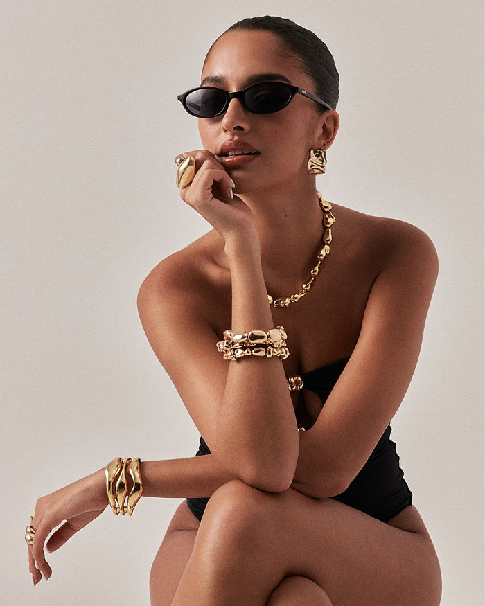 NINA NECKLACE - GOLD PLATED 18K-JEWELLERY-Billini-BILLINI USA