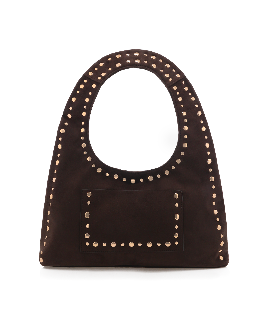 NOAH SHOULDER BAG - DARK CACAO SUEDE-GOLD-Handbags-Billini-BILLINI USA
