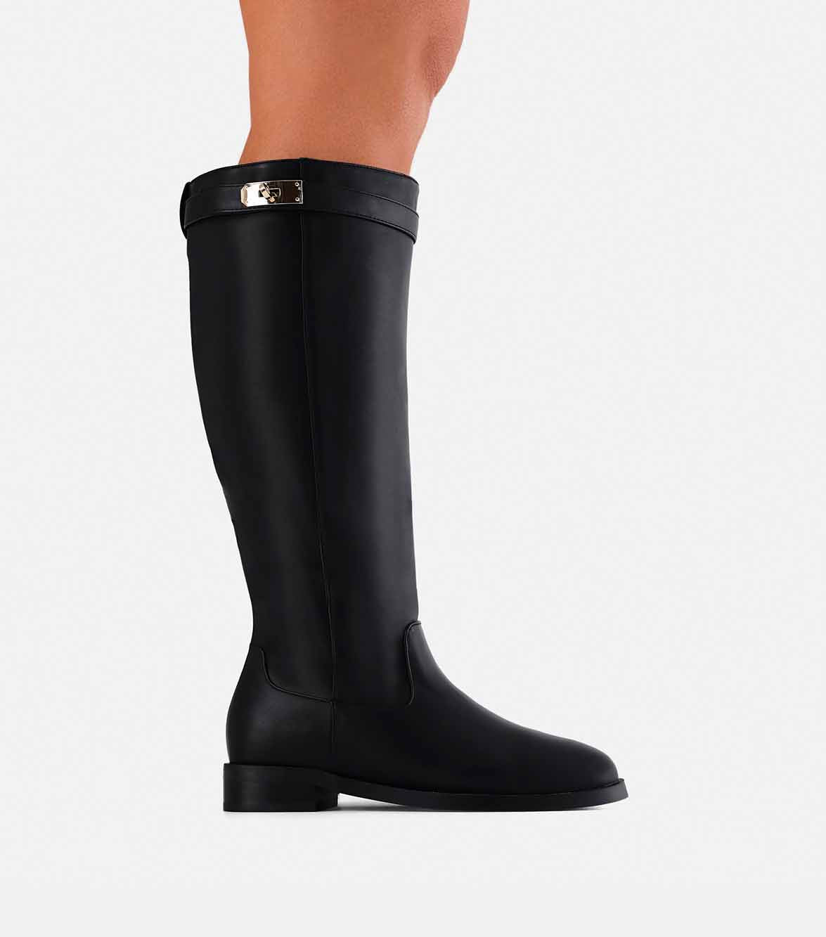 NOEMI EXTENDED CURVE - BLACK-Boots-Billini-BILLINI USA