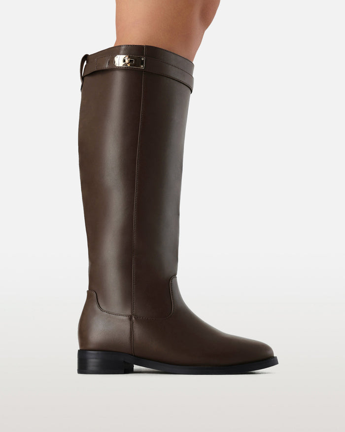 NOEMI EXTENDED CURVE 2.0 - CHOCOLATE-Boots-Billini-BILLINI USA