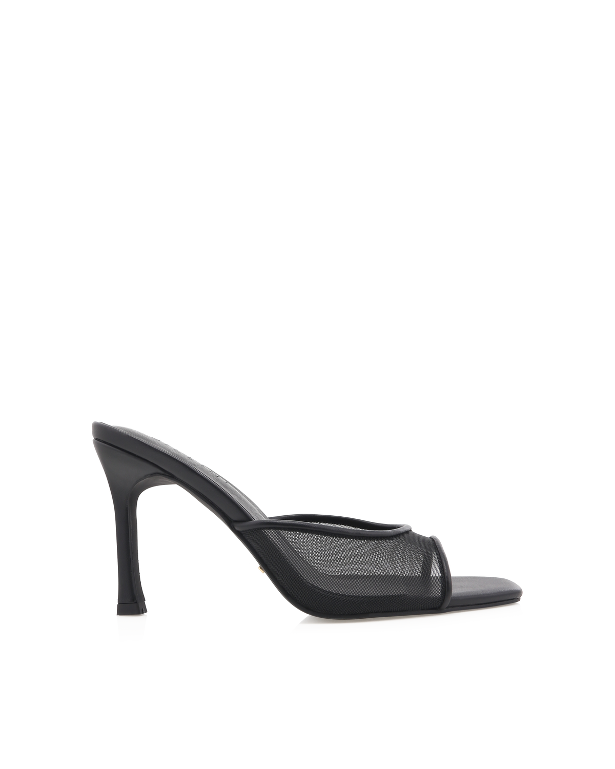 a black high heeled shoe