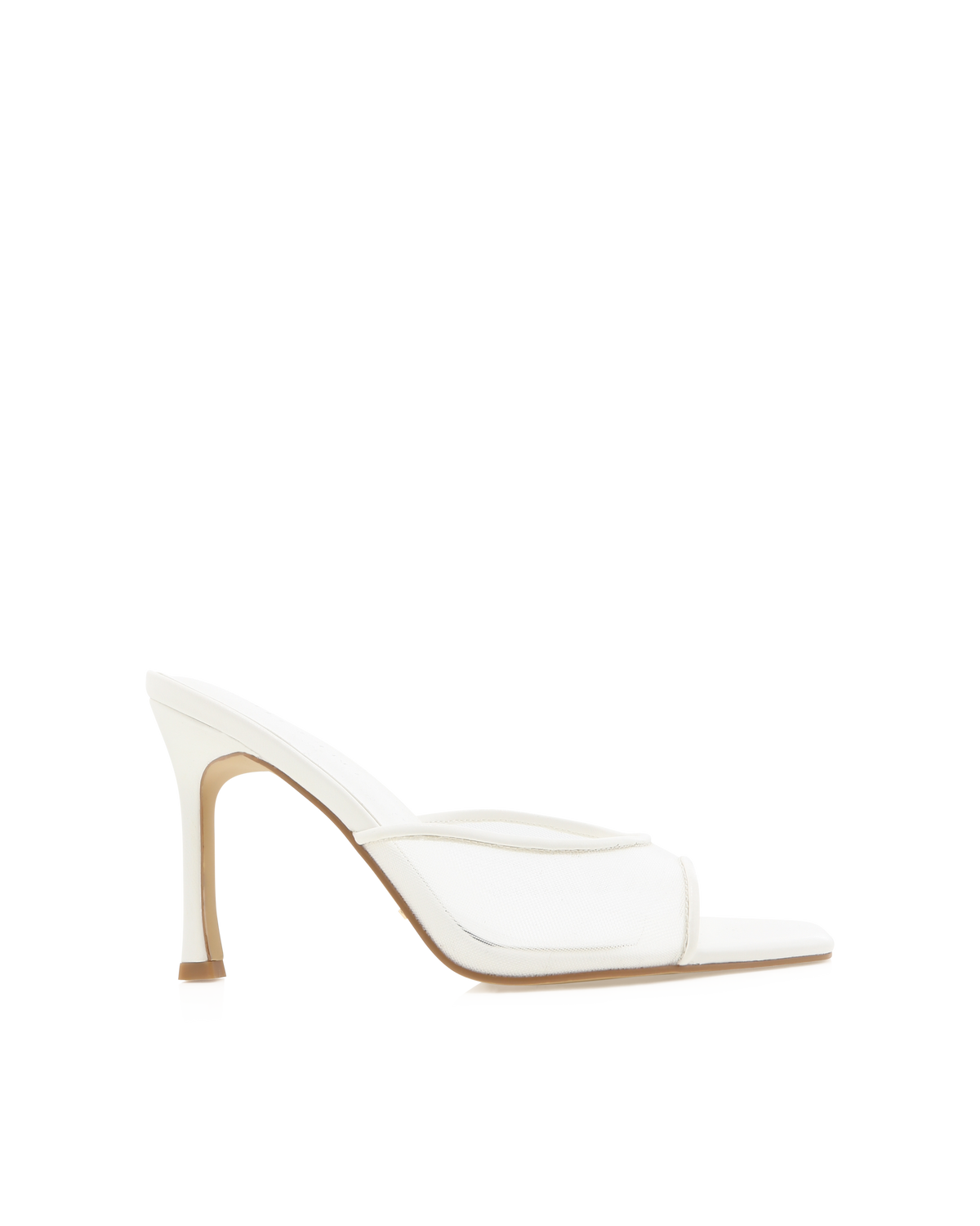 a white high heeled shoe