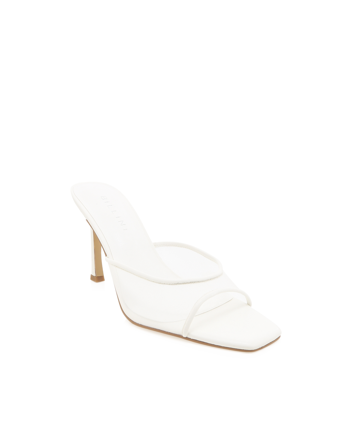 a white high heeled shoe