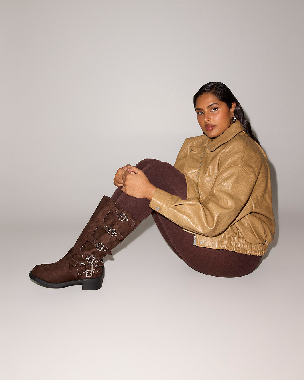 OSHEA CURVE - DARK CACAO SUEDE-SILVER-Boots-Billini-BILLINI USA
