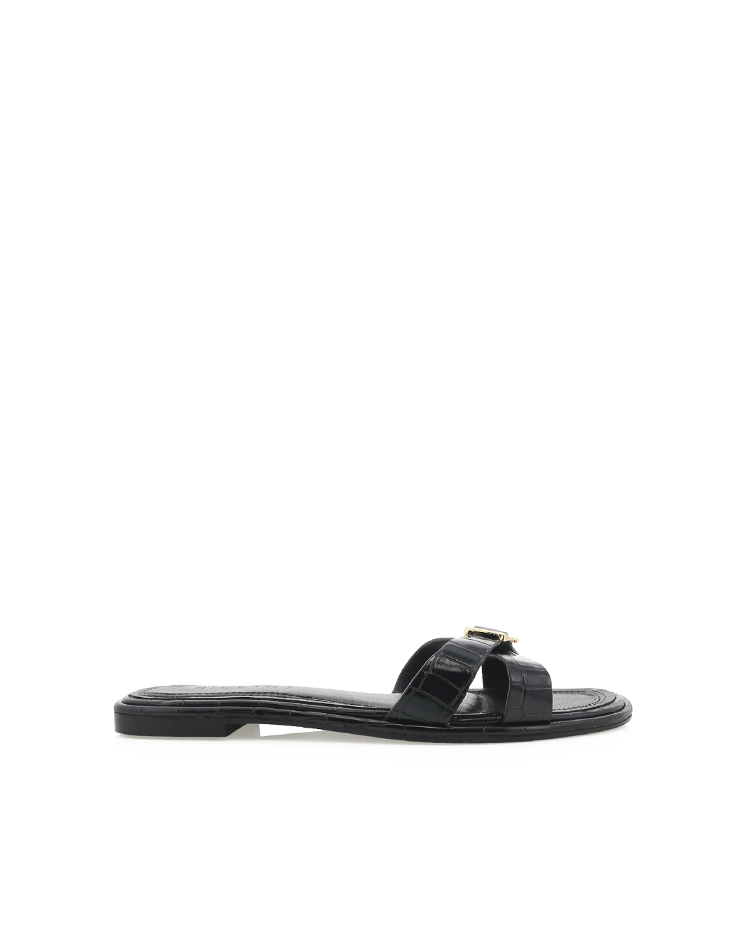 PERLINE - BLACK CROC-Sandals-Billini-BILLINI USA