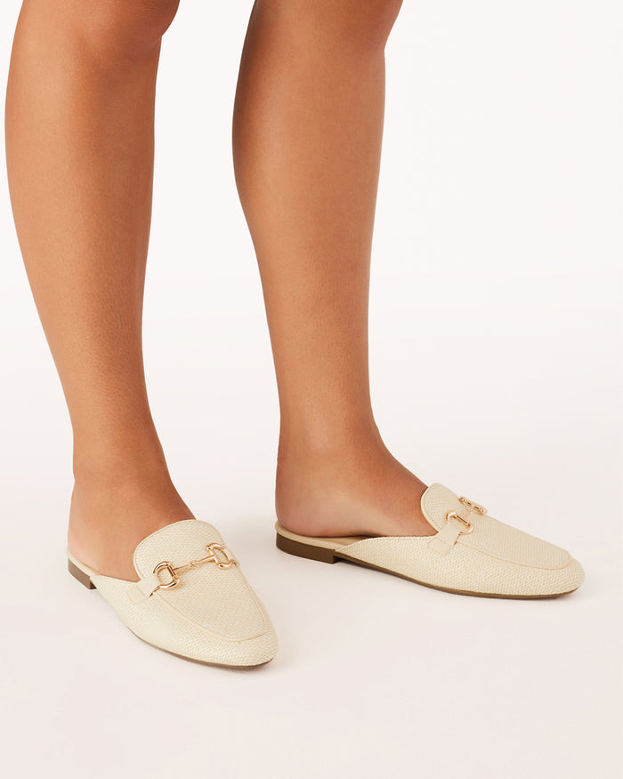 QUIANA - CREAM RAFFIA-Flats-Billini-BILLINI USA