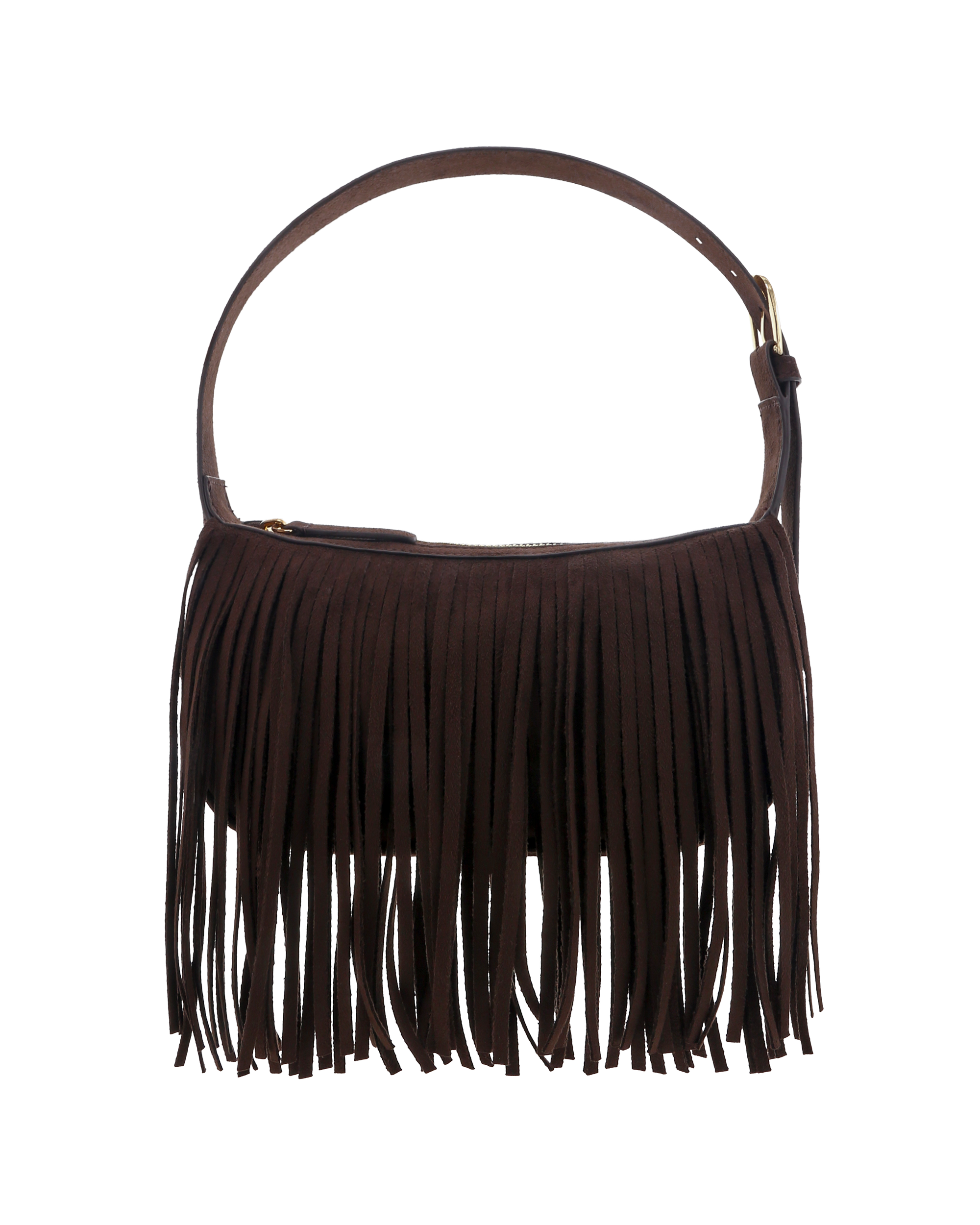 QUINN SHOULDER BAG - DARK CACAO SUEDE-Handbags-Billini-BILLINI USA