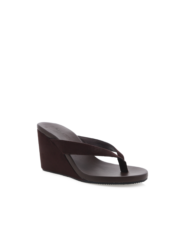 RAVYN - DARK CACAO SUEDE-Wedges-Billini-BILLINI USA