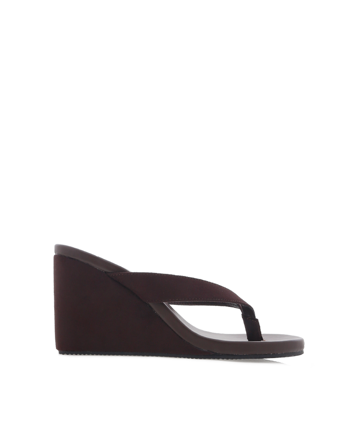 RAVYN - DARK CACAO SUEDE-Wedges-Billini-BILLINI USA