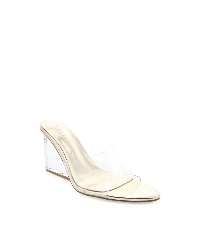 NYDIA - CLEAR-LIGHT GOLD SHINE-Wedges-Billini-BILLINI USA