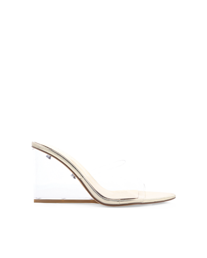 NYDIA - CLEAR-LIGHT GOLD SHINE-Wedges-Billini-BILLINI USA
