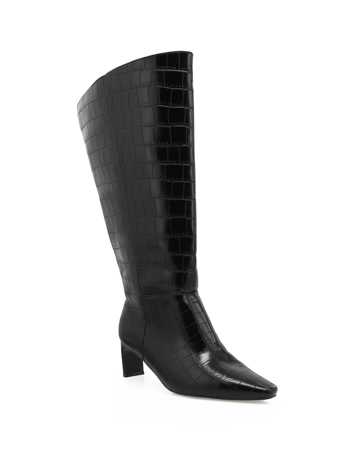 ROCKY EXTENDED CURVE - BLACK CROC-Boots-Billini-BILLINI USA