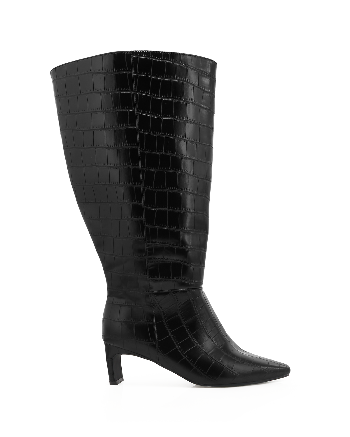 ROCKY EXTENDED CURVE - BLACK CROC-Boots-Billini-BILLINI USA