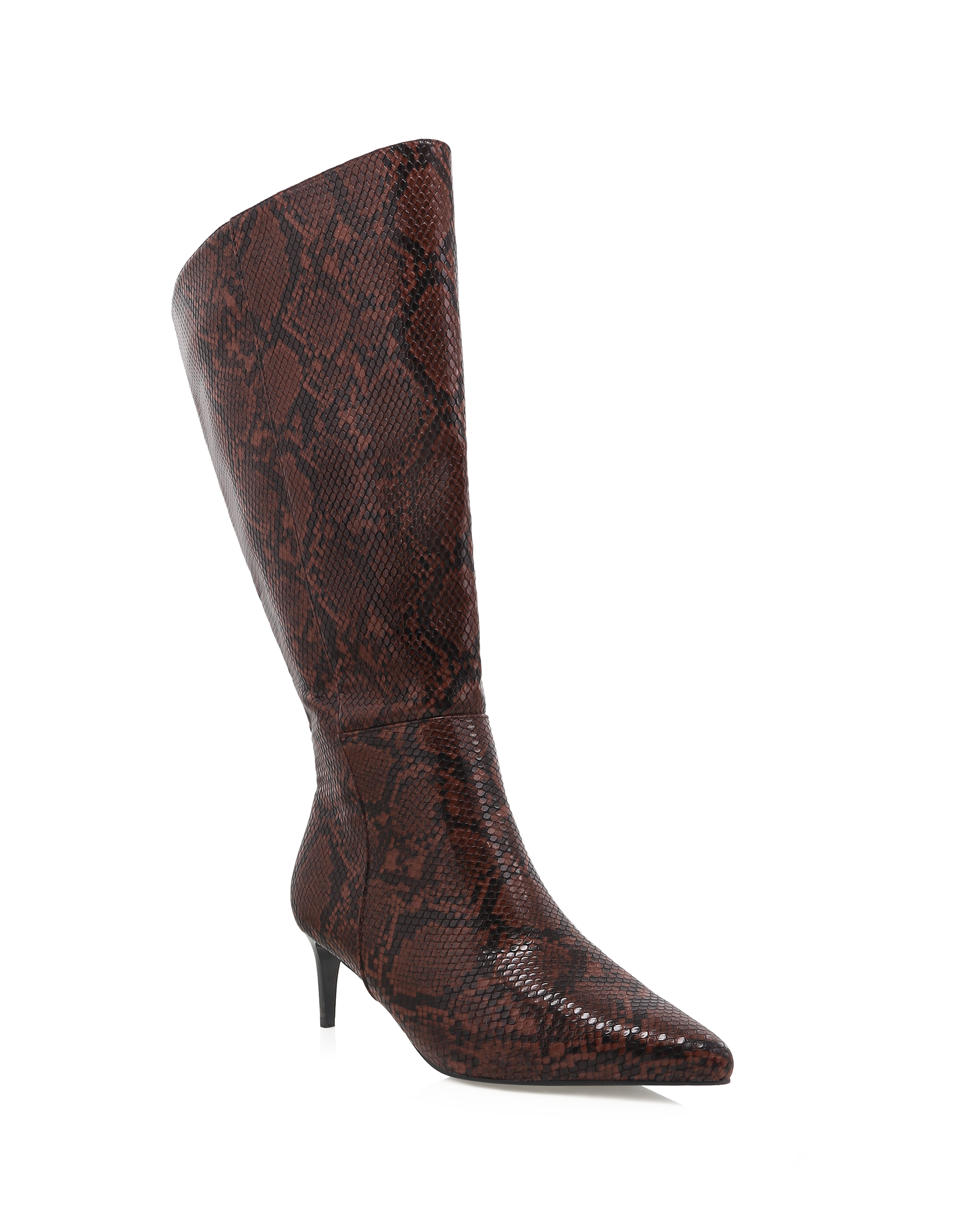 ROSELYN EXTENDED CURVE - CHOCOLATE SNAKE-Boots-Billini-BILLINI USA