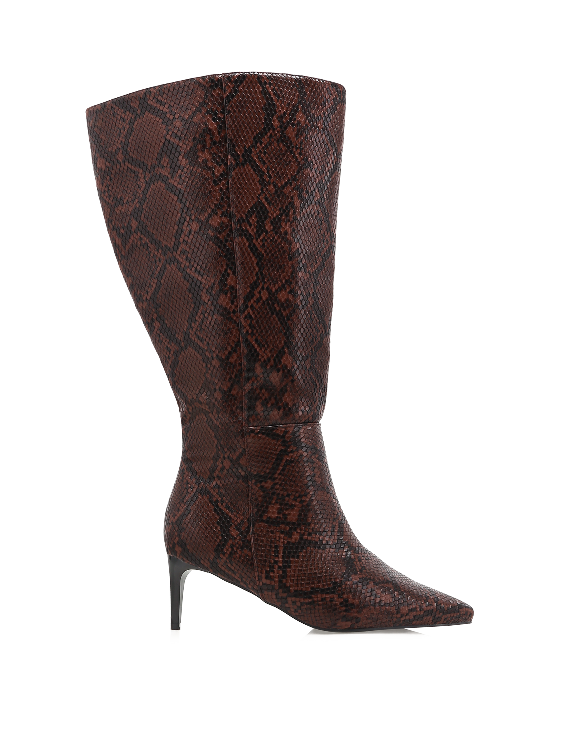 ROSELYN EXTENDED CURVE - CHOCOLATE SNAKE-Boots-Billini-BILLINI USA