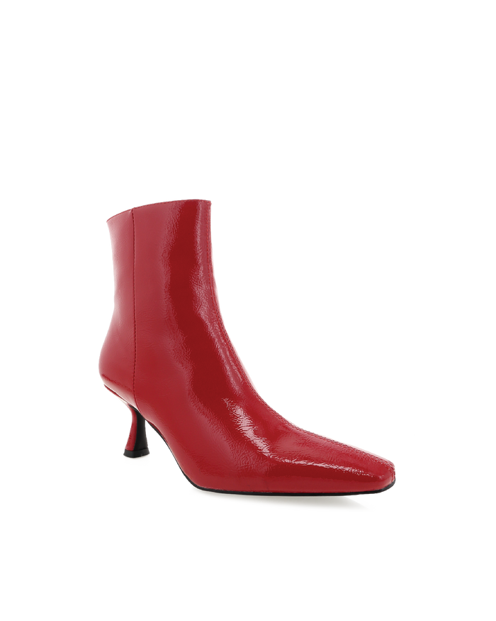 SARAH - CRIMSON CRINKLE PATENT-Boots-Billini-BILLINI USA