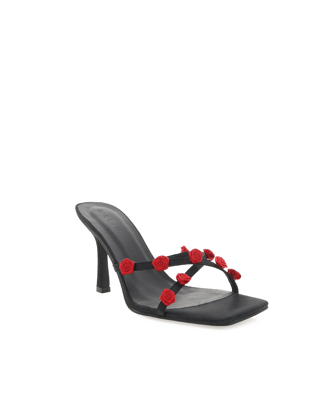 SHILAH - BLACK SATIN-CHILLI RED-Heels-Billini-BILLINI USA