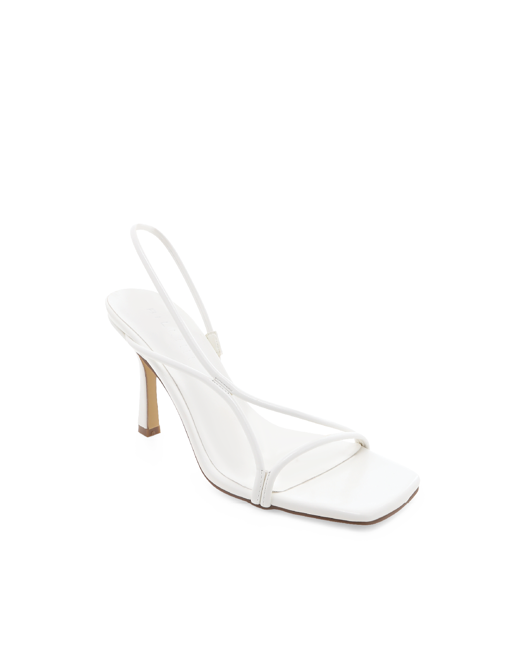 a white high heeled shoe