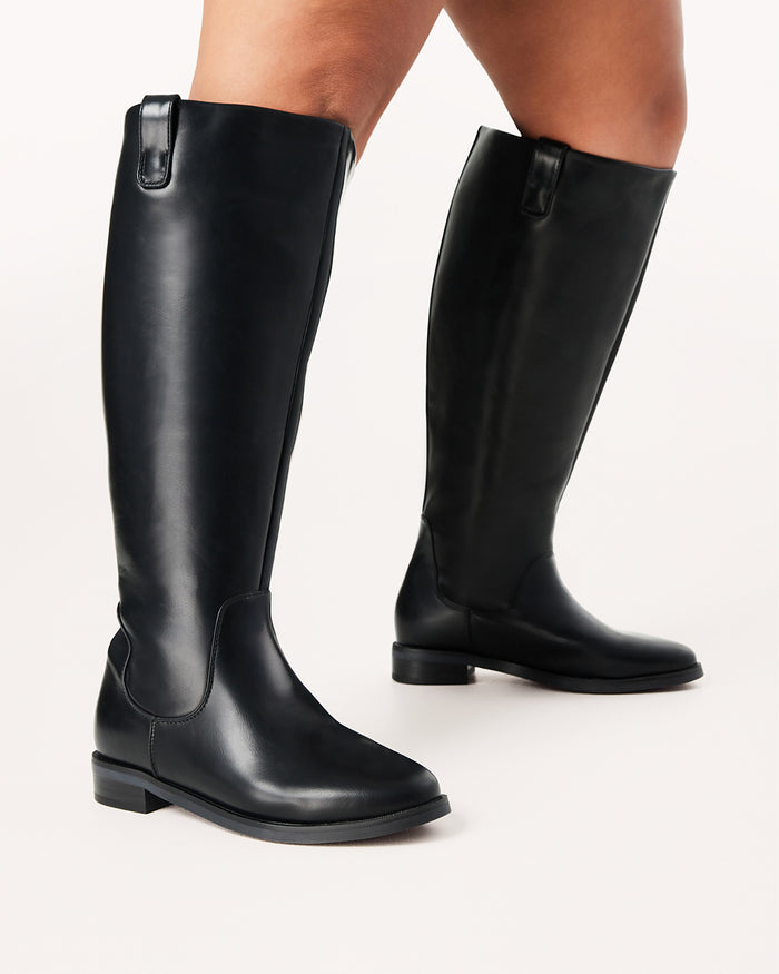 SYBIL EXTENDED CURVE - BLACK-Boots-Billini-BILLINI USA