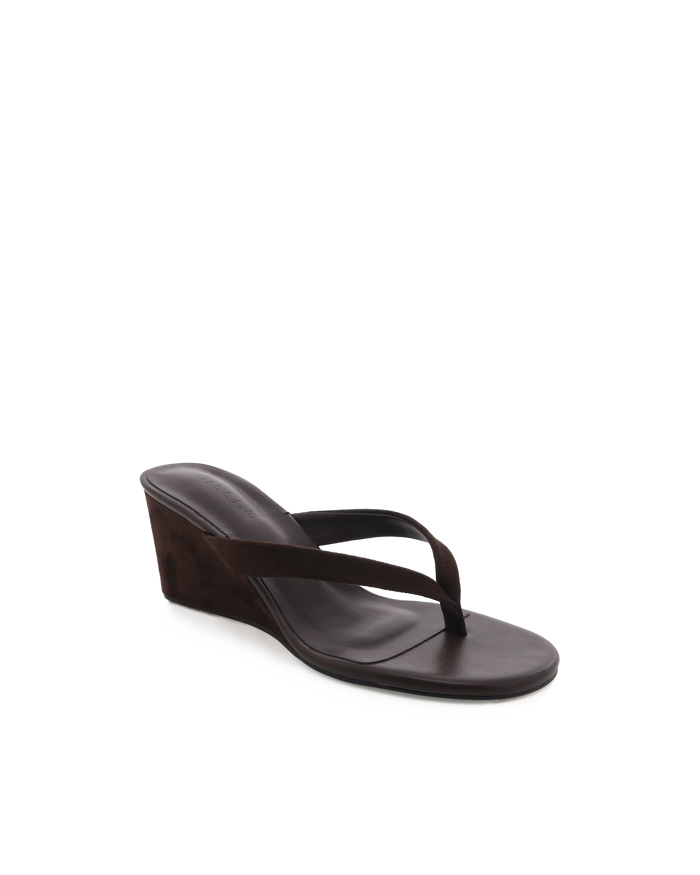 TAIKA - DARK CACAO SUEDE-Wedges-Billini-BILLINI USA