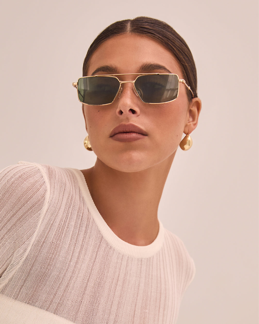 THE BARBARA - LIGHT GOLD-GREEN-SUNGLASSES-BANBE-O/S-BILLINI USA