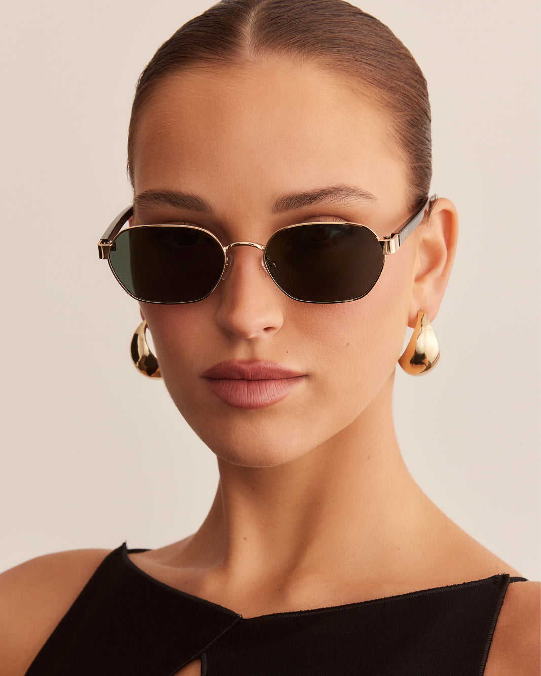 THE BLAKE - GOLD-DARK OLIVE-SUNGLASSES-BANBE-BILLINI USA