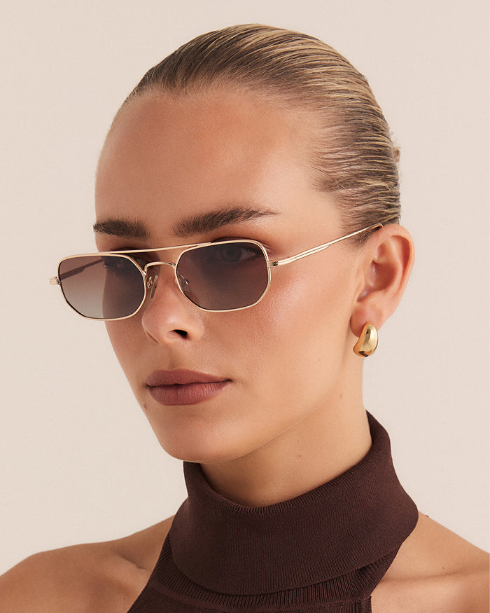 THE CAMERON - GOLD-CHOCOLATE FADE-SUNGLASSES-BANBE-BILLINI USA
