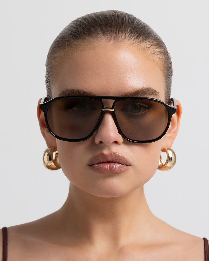 THE CYRUS - BLACK-CHOCOLATE-SUNGLASSES-BANBE-BILLINI USA