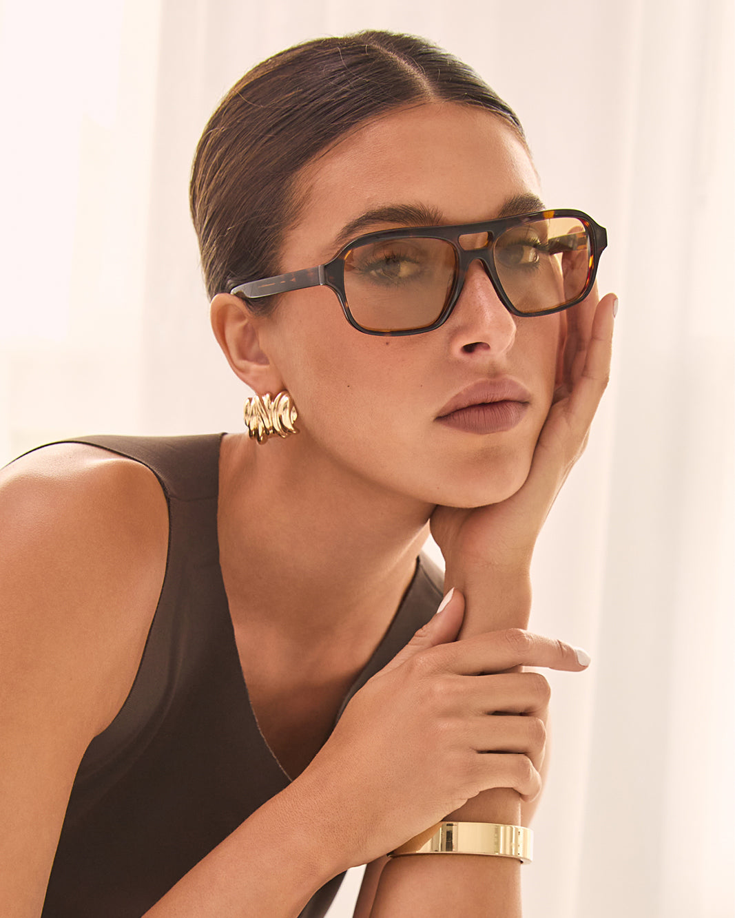 THE DELEVIGNE - HAVANA-YELLOW-SUNGLASSES-BANBE-O/S-BILLINI USA