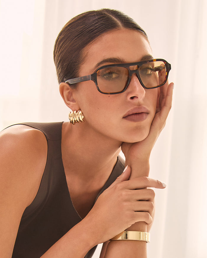 THE DELEVIGNE - HAVANA-YELLOW-SUNGLASSES-BANBE-O/S-BILLINI USA