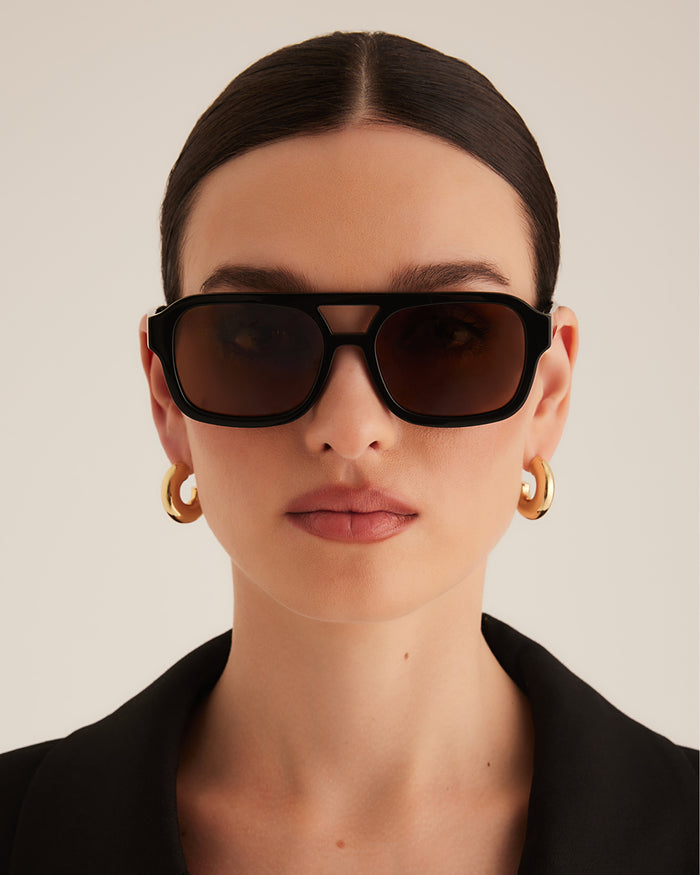 THE DEL RAY - BLACK-BROWN-SUNGLASSES-BANBE-BILLINI USA