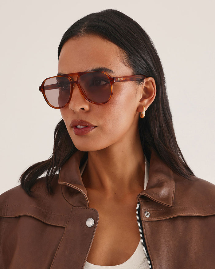 THE FLORENCE - DEEP AMBER-ROSE-SUNGLASSES-BANBE-BILLINI USA