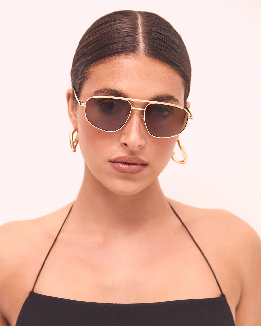 THE HALLE - GOLD-BROWN-SUNGLASSES-BANBE-O/S-BILLINI USA