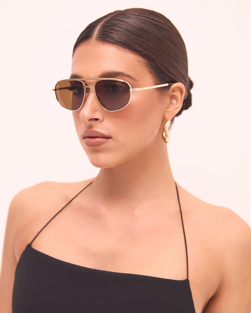 THE HALLE - GOLD-BROWN-SUNGLASSES-BANBE-O/S-BILLINI USA