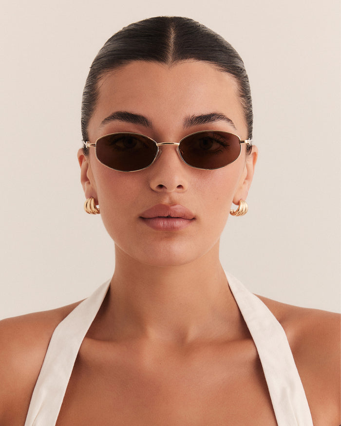 THE MILA - GOLD-BROWN-SUNGLASSES-BANBE-BILLINI USA