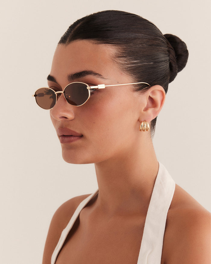 THE MILA - GOLD-BROWN-SUNGLASSES-BANBE-BILLINI USA
