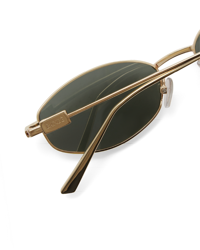 THE MILA - GOLD-GREEN-SUNGLASSES-BANBE-BILLINI USA