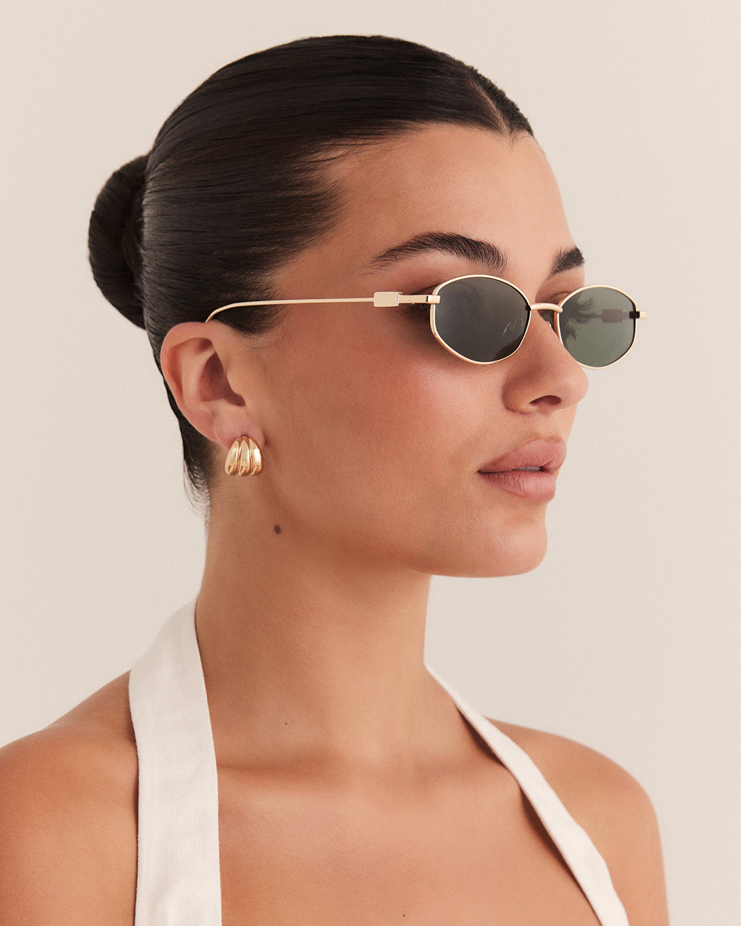 THE MILA - GOLD-GREEN-SUNGLASSES-BANBE-BILLINI USA