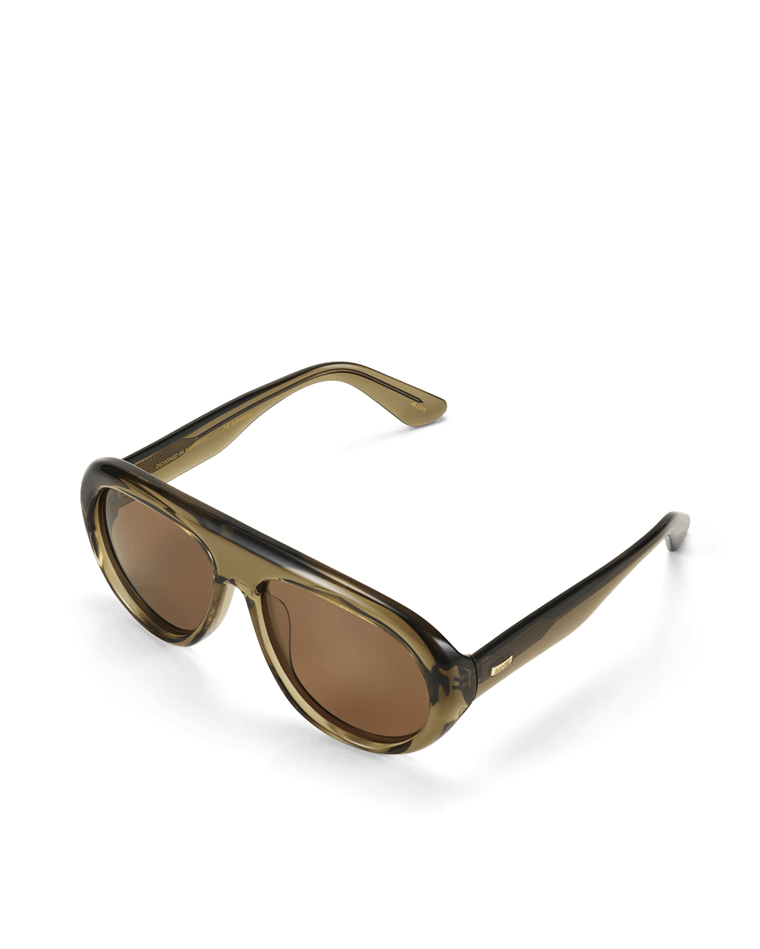 a pair of sunglasses with brown lenses