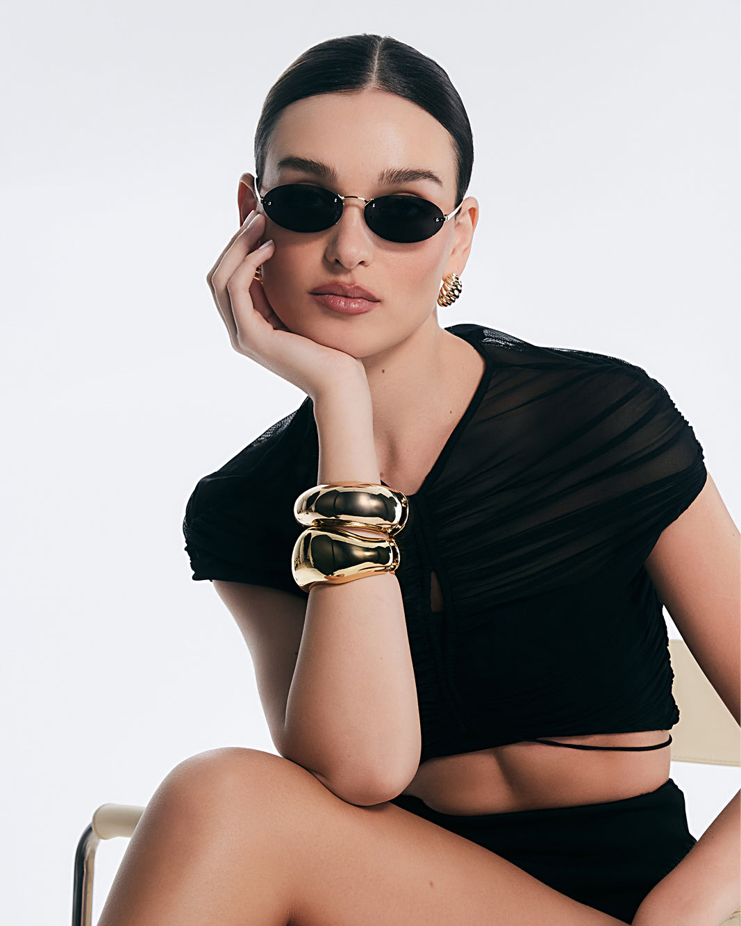 THE SABRINA - GOLD-SMOKE-SUNGLASSES-BANBE-BILLINI USA