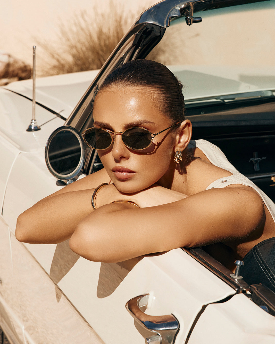 THE SAMPAIO - GOLD-OLIVE-SUNGLASSES-BANBE-BILLINI USA